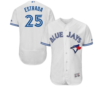 Men's Toronto Blue Jays #25 Marco Estrada White Home 2016 Flexbase Majestic Baseball Jersey