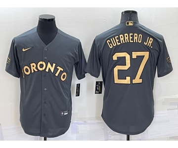 Men's Toronto Blue Jays #27 Vladimir Guerrero Jr Grey 2022 All Star Stitched Cool Base Nike Jersey