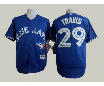 Men's Toronto Blue Jays #29 Devon Travis Blue Jersey