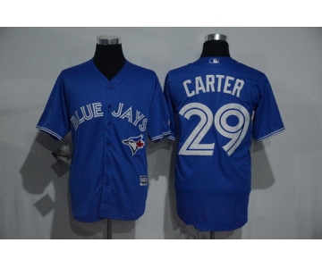 Men's Toronto Blue Jays #29 Joe Carter Retired Royal Blue Cool Base Stitched MLB Jersey