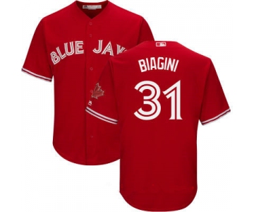 Men's Toronto Blue Jays #31 Joe Biagini Red Stitched MLB 2017 Majestic Cool Base Jersey