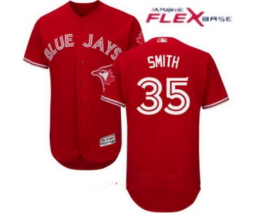 Men's Toronto Blue Jays #35 Chris Smith Red Stitched MLB 2017 Majestic Flex Base Jersey
