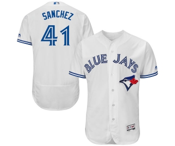 Men's Toronto Blue Jays #41 Aaron Sanchez White Home 2016 Flexbase Majestic Baseball Jersey
