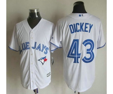 Men's Toronto Blue Jays #43 R.A. Dickey Home White 2015 MLB Cool Base Jersey