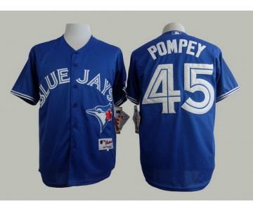 Men's Toronto Blue Jays #45 Dalton Pompey Blue Jersey