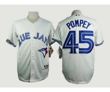 Men's Toronto Blue Jays #45 Dalton Pompey White Jersey