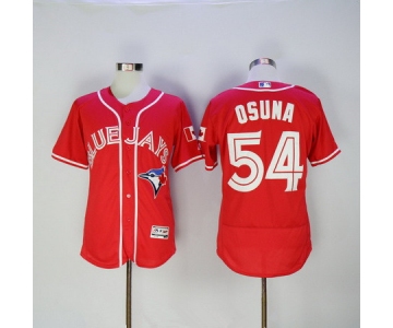 Men's Toronto Blue Jays #54 Roberto Osuna Red Stitched MLB 2016 Canada Day Majestic Flex Base Jersey