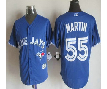 Men's Toronto Blue Jays #55 Russell Martin Alternate Blue 2015 MLB Cool Base Jersey