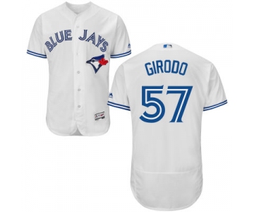 Men's Toronto Blue Jays #57 Chad Girodo White Home 2016 Flexbase Majestic Baseball Jersey