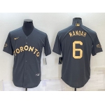 Men's Toronto Blue Jays #6 Alek Manoah Grey 2022 All Star Stitched Cool Base Nike Jersey