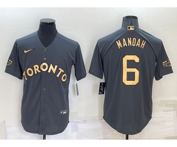 Men's Toronto Blue Jays #6 Alek Manoah Grey 2022 All Star Stitched Cool Base Nike Jersey