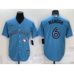Men's Toronto Blue Jays #6 Alek Manoah Light Blue Stitched MLB Cool Base Nike Jersey