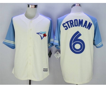 Men's Toronto Blue Jays #6 Marcus Stroman Cream New Coo Base Jersey