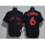 Men's Toronto Blue Jays #6 Marcus Stroman Lights Out Black Fashion Stitched MLB Majestic Cool Base Jersey
