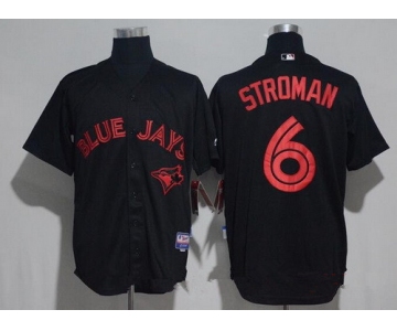 Men's Toronto Blue Jays #6 Marcus Stroman Lights Out Black Fashion Stitched MLB Majestic Cool Base Jersey