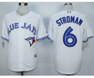 Men's Toronto Blue Jays #6 Marcus Stroman White New Cool Base Jersey
