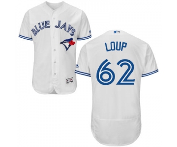 Men's Toronto Blue Jays #62 Aaron Loup White Home 2016 Flexbase Majestic Baseball Jersey