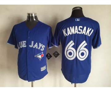 Men's Toronto Blue Jays #66 Munenori Kawasaki Alternate Blue 2015 MLB Cool Base Jersey
