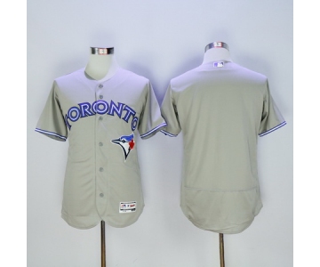 Men's Toronto Blue Jays Blank Gray 2016 Flexbase Majestic Baseball Jersey