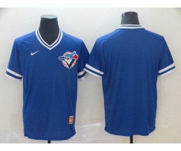 Men's Toronto Blue Jays Blank Royal Throwback Jersey