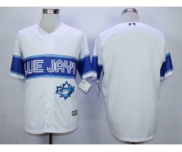 Men's Toronto Blue Jays Blank White New Cool Base Jersey