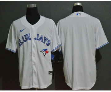 Men's Toronto Blue Jays Blank White Stitched MLB Cool Base Nike Jersey
