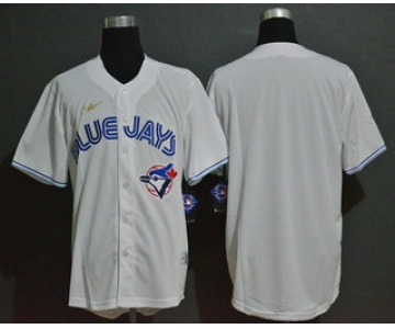 Men's Toronto Blue Jays Blank White Throwback Cooperstown Stitched MLB Cool Base Nike Jersey
