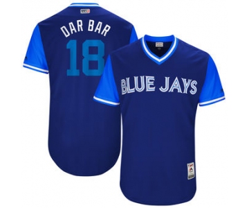 Men's Toronto Blue Jays Darwin Barney Dar Bar Majestic Royal 2017 Players Weekend Authentic Jersey
