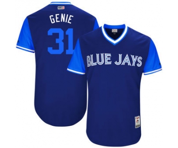 Men's Toronto Blue Jays Joe Biagini Genie Majestic Royal 2017 Players Weekend Authentic Jersey
