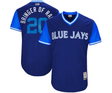 Men's Toronto Blue Jays Josh Donaldson Bringer of Rain Majestic Navy 2017 Players Weekend Authentic Jersey