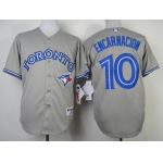 Toronto Blue Jays #10 Edwin Encarnacion Gray Jersey