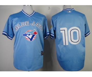 Toronto Blue Jays #10 Vernon Wells Light Blue Pullover Jersey