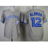 Toronto Blue Jays #12 Roberto Alomar 1992 Gray Throwback Jersey