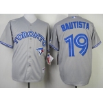 Toronto Blue Jays #19 Jose Bautista Gray Jersey