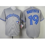 Toronto Blue Jays #19 Jose Bautista Gray Jersey