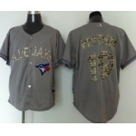 Toronto Blue Jays #19 Jose Bautista Gray With Camo Jersey