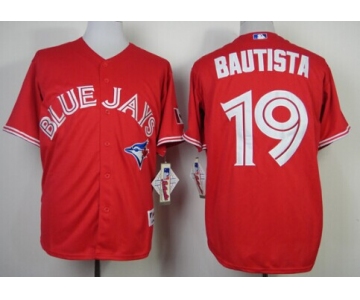 Toronto Blue Jays #19 Jose Bautista Red Jersey