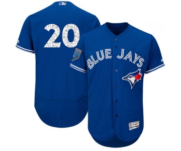 Toronto Blue Jays #20 Josh Donaldson Blue 2018 Spring Training Authentic Flex Base Stitched MLB Jersey