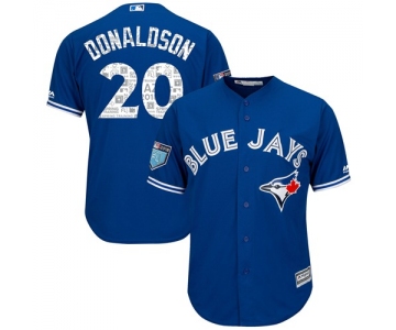 Toronto Blue Jays #20 Josh Donaldson Blue 2018 Spring Training Cool Base Stitched MLB Jersey