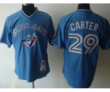 Toronto Blue Jays #29 Joe Carter 1993 Light Blue Throwback Jersey