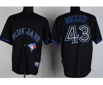 Toronto Blue Jays #43 R.A. Dickey Black Fashion Jersey