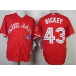 Toronto Blue Jays #43 R.A. Dickey Red Jersey