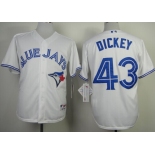 Toronto Blue Jays #43 R.A. Dickey White Jersey