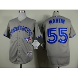 Toronto Blue Jays #55 Russell Martin Gray Jersey