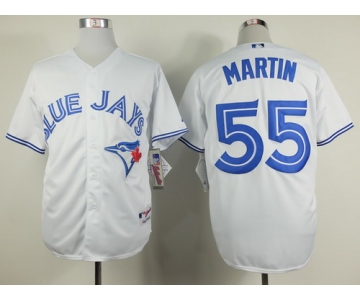 Toronto Blue Jays #55 Russell Martin White Jersey