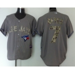 Toronto Blue Jays #7 Jose Reyes Gray With Camo Jersey