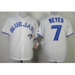 Toronto Blue Jays #7 Jose Reyes White Jersey