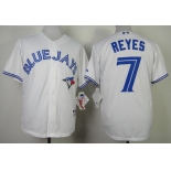 Toronto Blue Jays #7 Jose Reyes White Jersey