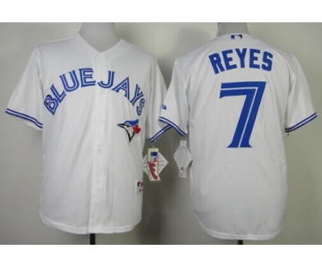 Toronto Blue Jays #7 Jose Reyes White Jersey