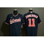 Men's Washington Nationals #11 Ryan Zimmerman Navy Blue Stitched MLB Cool Base Nike Jersey